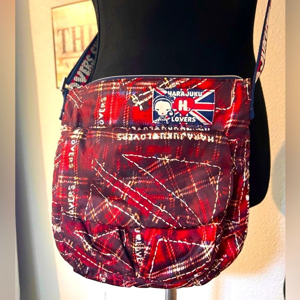 Harajuku Lovers by Gwen Stefani Plaid Jack Crossbody bag.